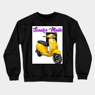 YELLOW COLOR SCOOTER MATIC Crewneck Sweatshirt